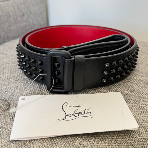 Christian Louboutin Other - NWT Christian Louboutin Loubi Spike Belt, Men's Size 105 CM